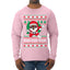 Yo Yo Yo Black Santa Ugly Christmas Sweater Mens Long Sleeve Shirt