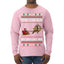 You Can Run But You Can't Hide Santa Sleigh Reindeer Ugly Christmas Sweater Mens Long Sleeve Shirt