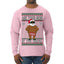 Ask Your Mom If I'm Real Funny Black Santa Claus Censored Ugly Christmas Sweater Mens Long Sleeve Shirt