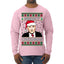 Merry Creedmas Office Humor TV  Ugly Christmas Sweater Mens Long Sleeve Shirt