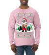 No Lift No Gift Fitness Workout Santa Ugly Christmas Sweater Mens Long Sleeve Shirt