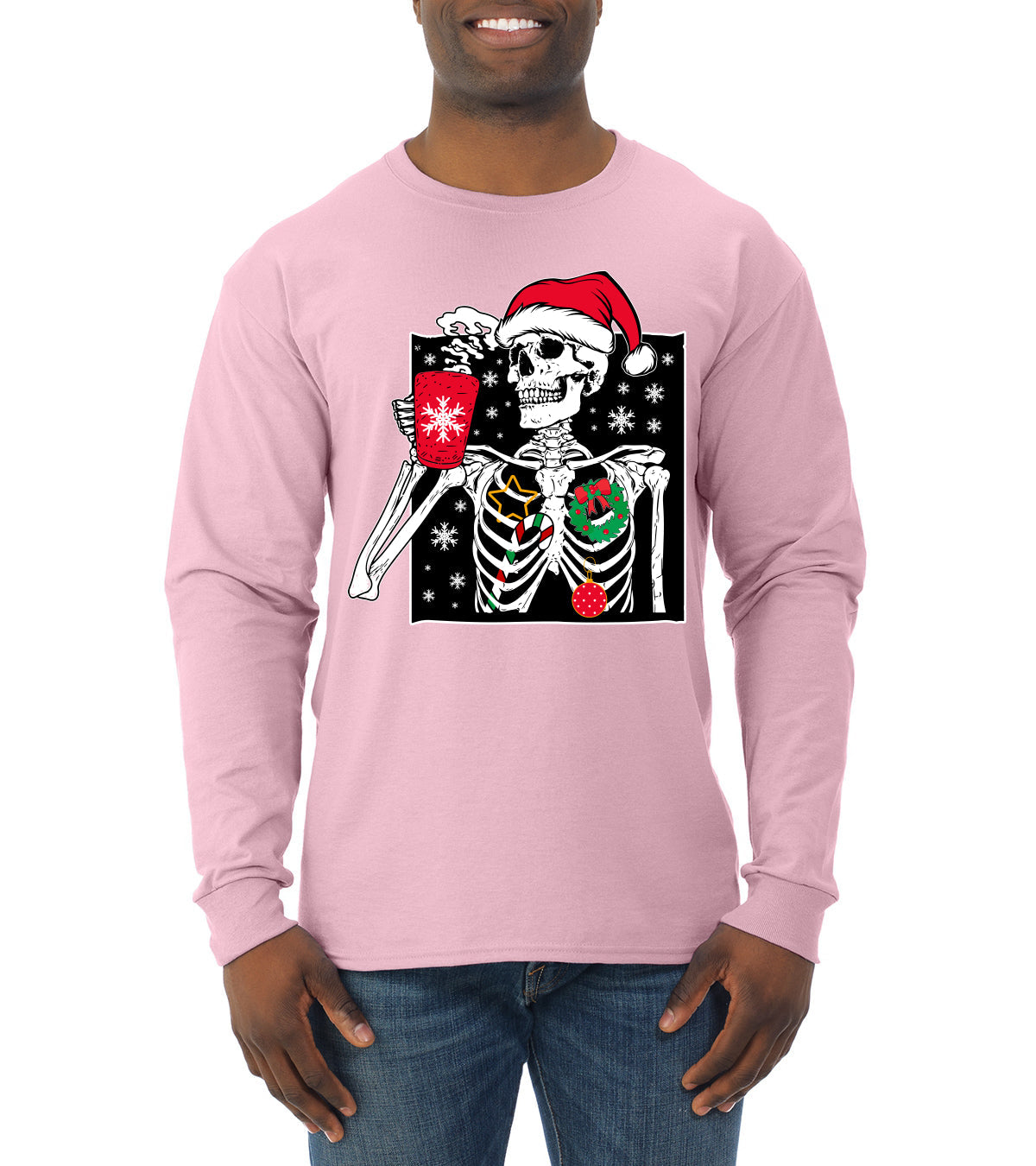When You're Dead Inside But It's Christmas Christmas Mens Long Sleeve Shirt