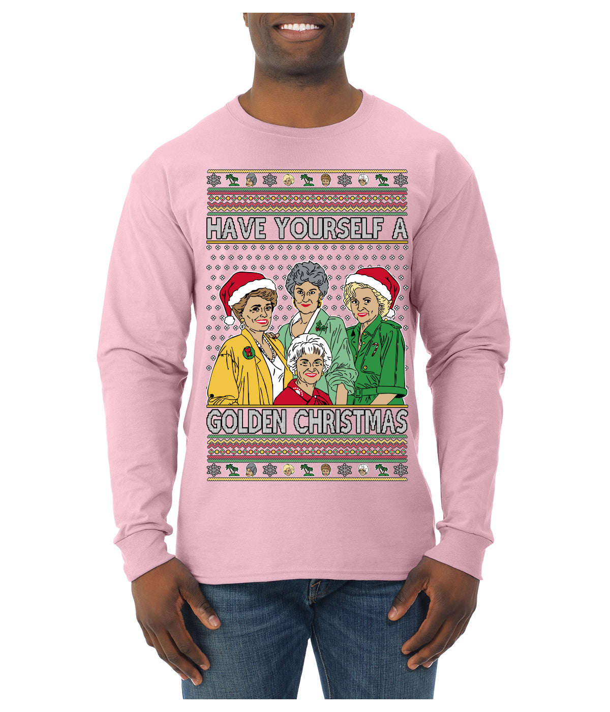 Have Yourself a Golden Christmas Classic TV Show Ugly Christmas Sweater Mens Long Sleeve Shirt