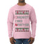 Funny Meme List Naughty, Nice, 41, Ugly Christmas Sweater Mens Long Sleeve Shirt
