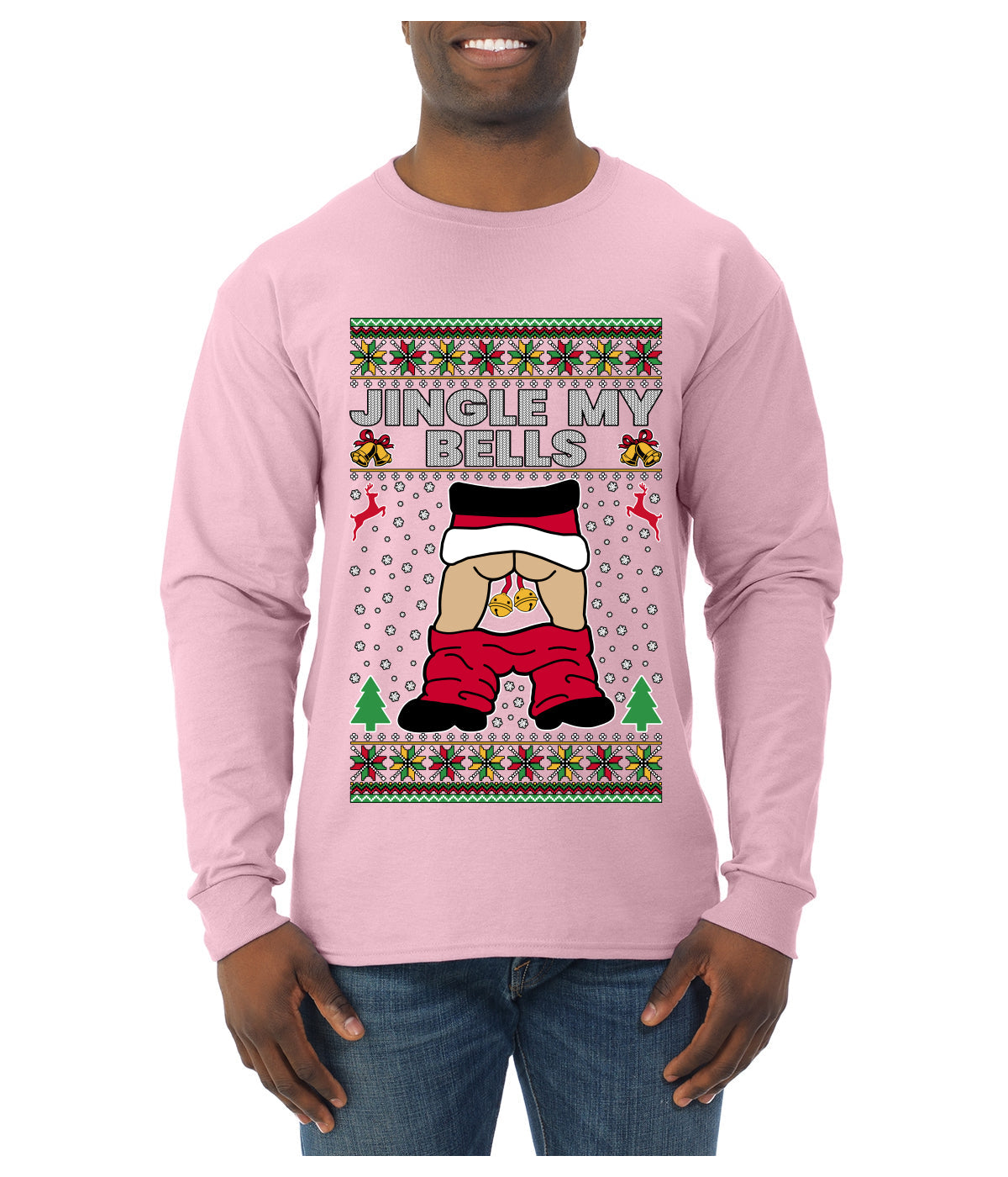 Jingle My Bells, Ugly Christmas Sweater Mens Long Sleeve Shirt