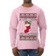 Hefty And Hung Christmas Sweater, Funny  Ugly Christmas Sweater  Mens Long Sleeve Shirt