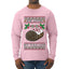 She Loves my Yule Log, Ugly Christmas Sweater Mens Long Sleeve Shirt