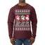 Holiday Spirits Drink Drank Drunk Snowmen Ugly Christmas Sweater Mens Long Sleeve Shirt