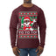 Yo Yo Yo Black Santa Ugly Christmas Sweater Mens Long Sleeve Shirt