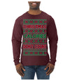 Christmas Calories Don't Count Funny Family Holidays Ugly Christmas Sweater Mens Long Sleeve Shirt