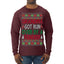 Grandma Got Ran Over by a Reindeer | Classic Xmas Song Holiday Movie Quote Ugly Christmas Sweater Mens Long Sleeve Shirt