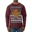Bite This, Funny Gingerbread Cookie Offensive Inappropriate Middle Finger, F U Ginger Bread Dirty Novelty Xmas Ugly Christmas Sweater Mens Long Sleeve Shirt