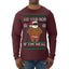Ask Your Mom If I'm Real Funny Black Santa Claus Censored Ugly Christmas Sweater Mens Long Sleeve Shirt