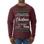 Serial Killer Docs or Christmas Movies Slaying Sleighing Ugly Christmas Sweater Mens Long Sleeve Shirt