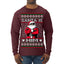 Santa Is Him Funny Gen Z Viral Meme Shades Slang Ugly Christmas Sweater Mens Long Sleeve Shirt