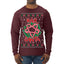 Hail Santa Funny Satanic Candy Devil Heavy Metal Satan Ugly Christmas Sweater Mens Long Sleeve Shirt