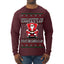 What Happens on Santa's Lap Stays on Santa's Lap, Funny Dirty X Rated Naughty Ugly Christmas Sweater Mens Long Sleeve Shirt