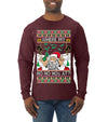 Santa Stripping Money Club Where My Ho's At Ugly Christmas Sweater Mens Long Sleeve Shirt