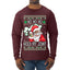 Ho Ho Ho Hold My Joint Weed Santa Smoking Ugly Christmas Sweater Mens Long Sleeve Shirt