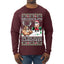 Brodolph Santa Working Out Gym the Red Nosed Gainzdeer Ugly Christmas Sweater Mens Long Sleeve Shirt