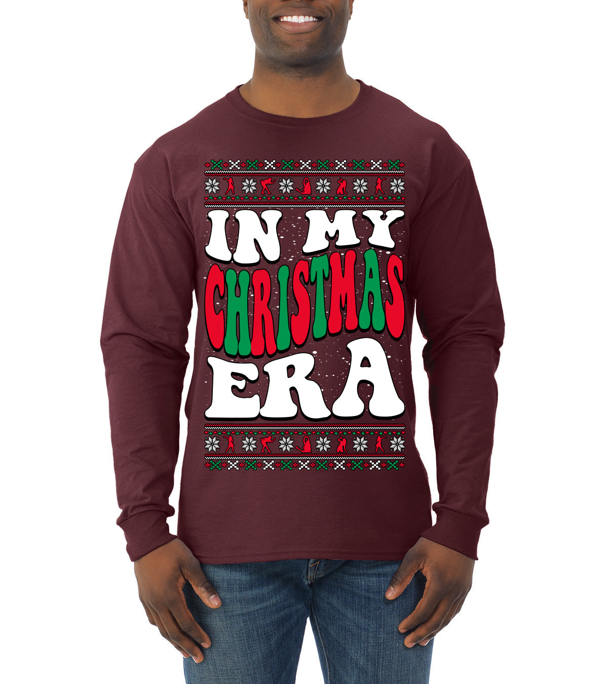 In My Christmas Era Ugly Christmas Sweater Mens Long Sleeve Shirt