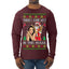 Santa the Plug Hos In This House  Ugly Christmas Sweater Mens Long Sleeve Shirt