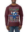 Santa Backs The Blue Pro Police Santa Claus Ugly Christmas Sweater Mens Long Sleeve Shirt