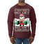 No Lift No Gift Fitness Workout Santa Ugly Christmas Sweater Mens Long Sleeve Shirt