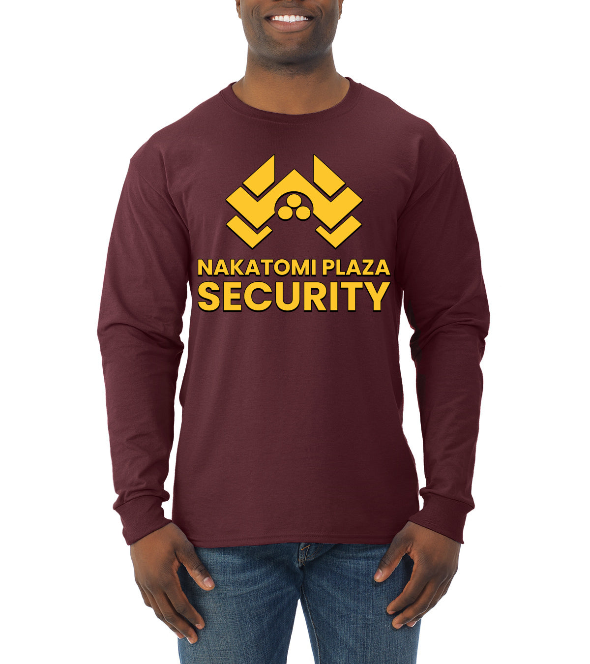 Nakatomi Plaza Security Movie Christmas Mens Long Sleeve Shirt