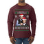 Here To F Stuff Up Step Brothers Holiday Pose Ugly Christmas Sweater Mens Long Sleeve Shirt