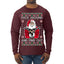 F Around And Find Out Santa Ugly Christmas Sweater Mens Long Sleeve Shirt