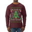 The Four Elf Food Groups Candy Canes Syrup Funny Ugly Christmas Sweater Mens Long Sleeve Shirt