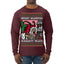 Merry Krampus Naughty Brats | Funny Ugly Christmas Sweater Mens Long Sleeve Shirt