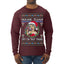 Hawk Tuah Spit On That Thang Mrs Claus Funny Meme Ugly Christmas Sweater Mens Long Sleeve Shirt