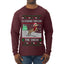 Dachshund Through The Snow, Cute Dog Christmas Sweater, Ugly Christmas Sweater Mens Long Sleeve Shirt