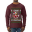 F-CAW-F IT'S CHRISTMAS, Ugly Christmas Sweater Mens Long Sleeve Shirt