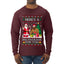 Here's A Big Package For You Santa Christmas Sweater, Ugly Christmas Sweater Mens Long Sleeve Shirt