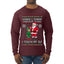When I Think About You I Touch My Elf, Ugly Christmas Sweater Mens Long Sleeve Shirt