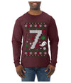 Christmas 7 Meme, Ugly Christmas Sweater Unisex Mens Long Sleeve Shirt