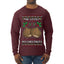 He Loves my Chestnuts, Ugly Christmas Sweater Unisex Mens Long Sleeve Shirt