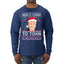 Biden Is Coming To Town Ugly Christmas Sweater Mens Long Sleeve Shirt