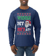 Where my Hos At Santa Funny Ugly Christmas Sweater Mens Long Sleeve Shirt