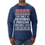 I'm Only A Morning Person on December 25th Ugly Christmas Sweater Mens Long Sleeve Shirt