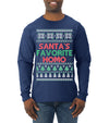 Santa's Favorite Homo Ugly Christmas Sweater Mens Long Sleeve Shirt
