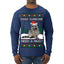 Does Someone Need a Hug? Cute Raccoon Ugly Christmas Sweater Mens Long Sleeve Shirt