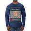 Not My Gumdrop Buttons Funny Classic Movie Quote Ugly Christmas Sweater Mens Long Sleeve Shirt