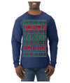Christmas Calories Don't Count Funny Family Holidays Ugly Christmas Sweater Mens Long Sleeve Shirt