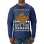 Bite This, Funny Gingerbread Cookie Offensive Inappropriate Middle Finger, F U Ginger Bread Dirty Novelty Xmas Ugly Christmas Sweater Mens Long Sleeve Shirt
