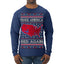 Make America Red Again USA Map Trump 2024 MAGA Ugly Christmas Sweater Mens Long Sleeve Shirt