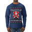 What Happens on Santa's Lap Stays on Santa's Lap, Funny Dirty X Rated Naughty Ugly Christmas Sweater Mens Long Sleeve Shirt